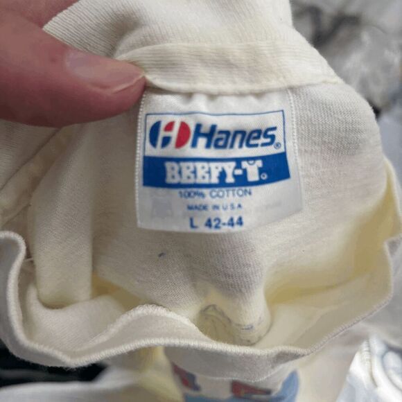 Vintage 80s Cowboy Bronco HERO Happy Endings Really Occur Shirt Mens Large - Picture 6 of 7